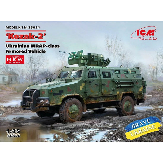ICM 35014 Scale model kit 1:35 ‘Kozak-2’ Ukrainian MRAP-class Armored Vehicle