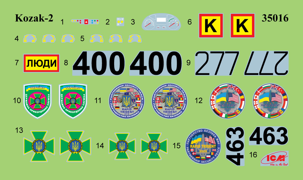 ‘Kozak-2’ State Border Guard Service of Ukraine 1:35 Plastic Model Kit ICM 35016