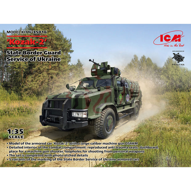 ‘Kozak-2’ State Border Guard Service of Ukraine 1:35 Plastic Model Kit ICM 35016