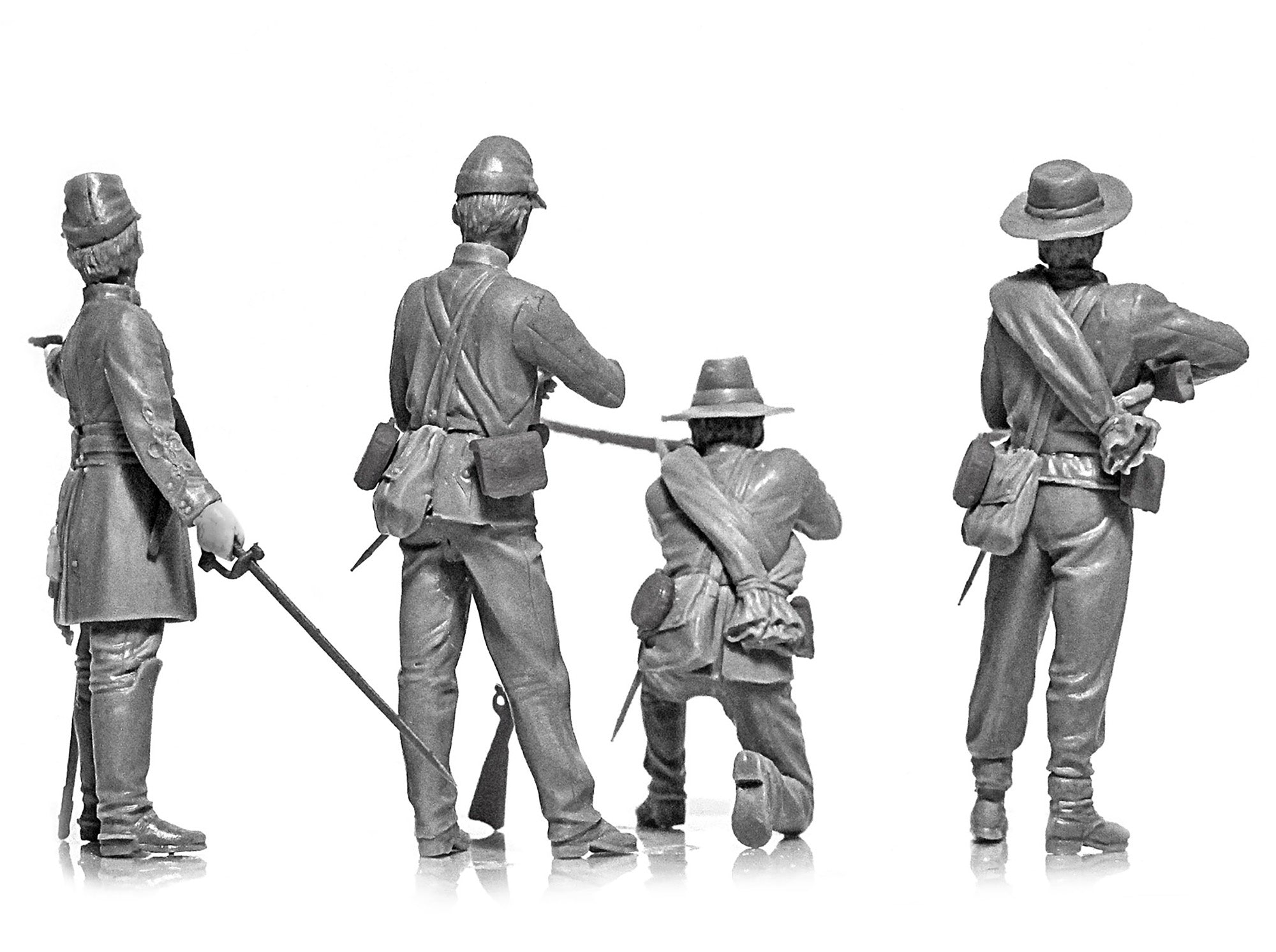 ICM 35021 Scale model kit 1:35 American Civil War Confederate Infantry 4 figures