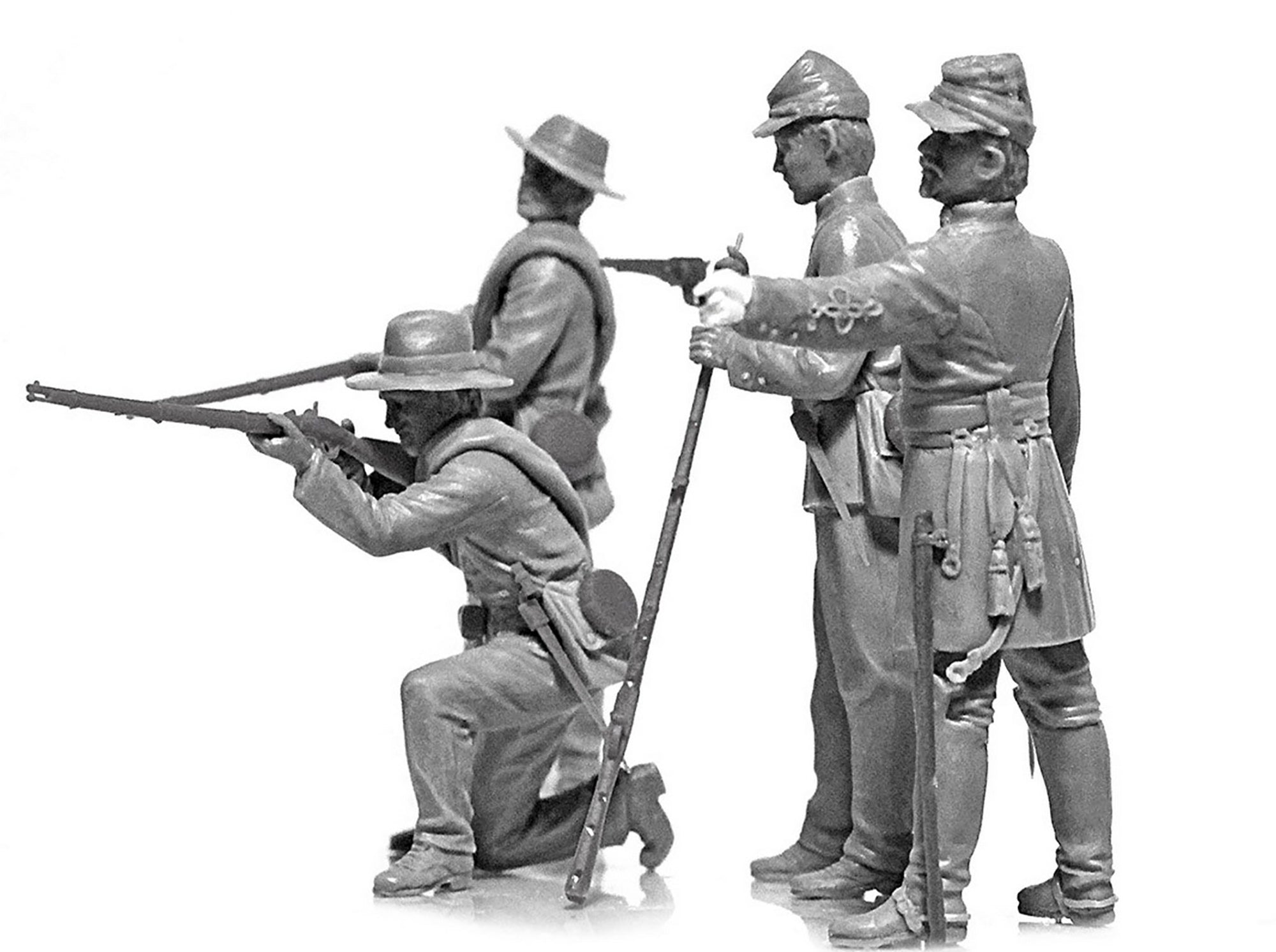ICM 35021 Scale model kit 1:35 American Civil War Confederate Infantry 4 figures