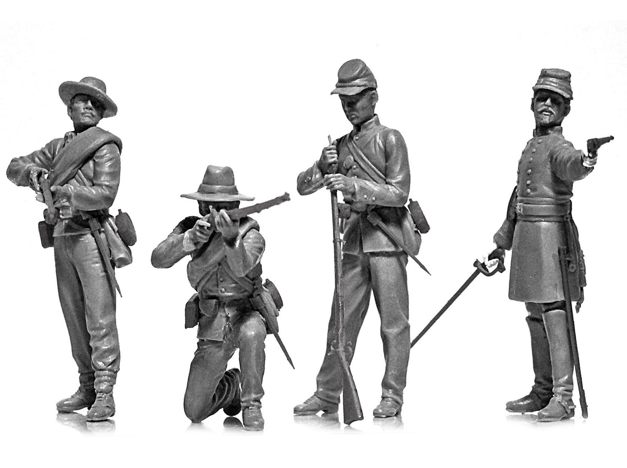 ICM 35021 Scale model kit 1:35 American Civil War Confederate Infantry 4 figures