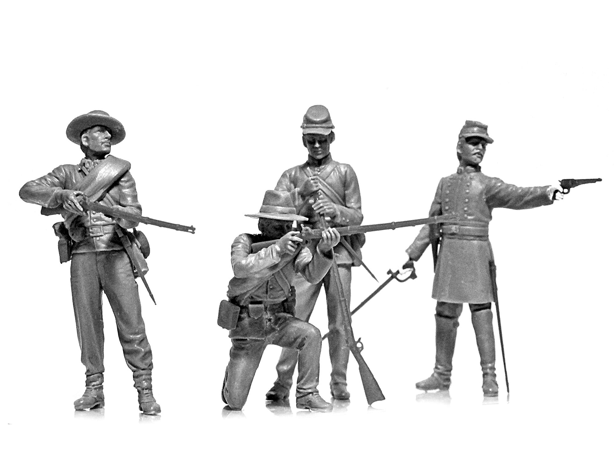 ICM 35021 Scale model kit 1:35 American Civil War Confederate Infantry 4 figures