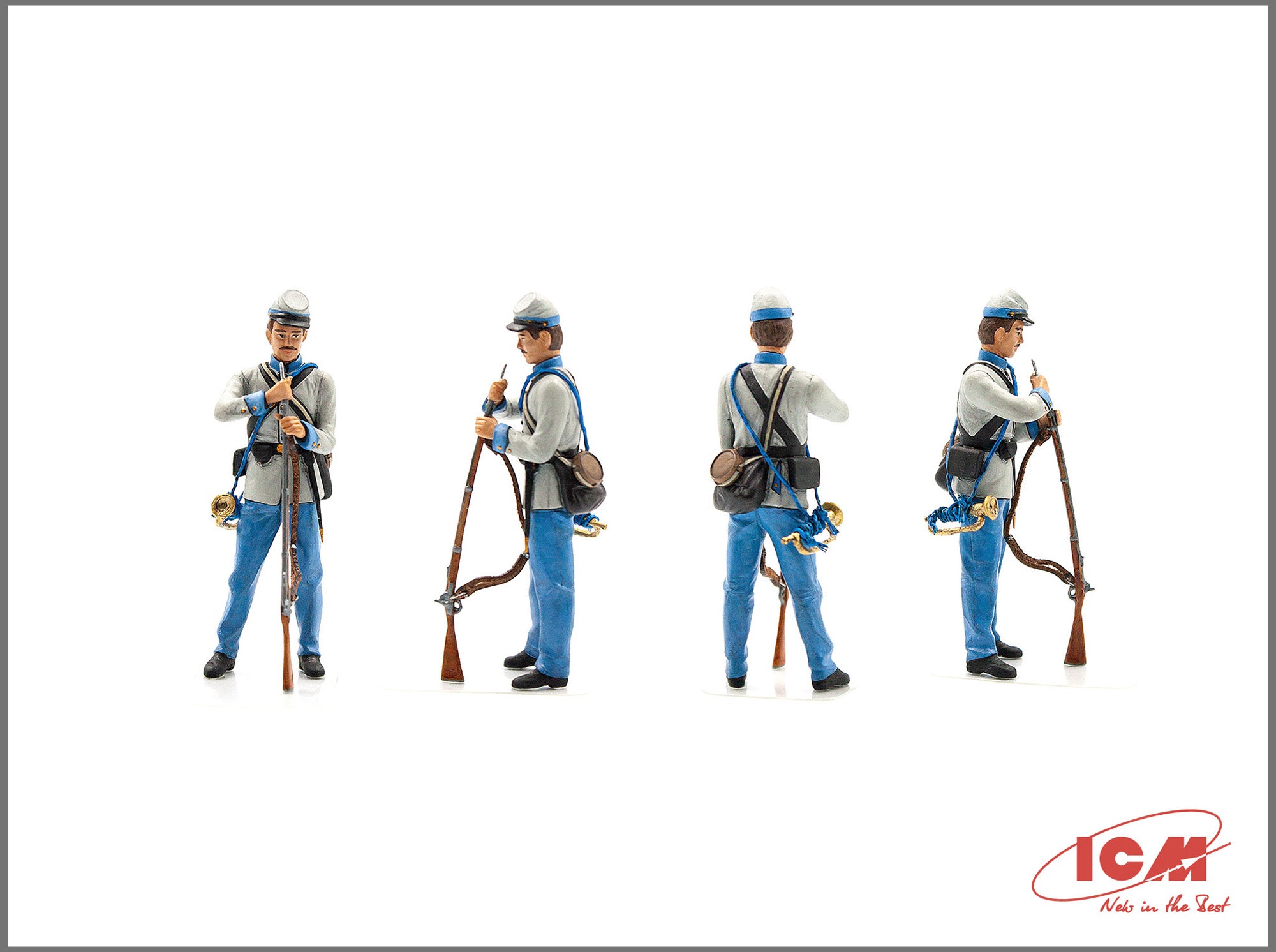 ICM 35021 Scale model kit 1:35 American Civil War Confederate Infantry 4 figures