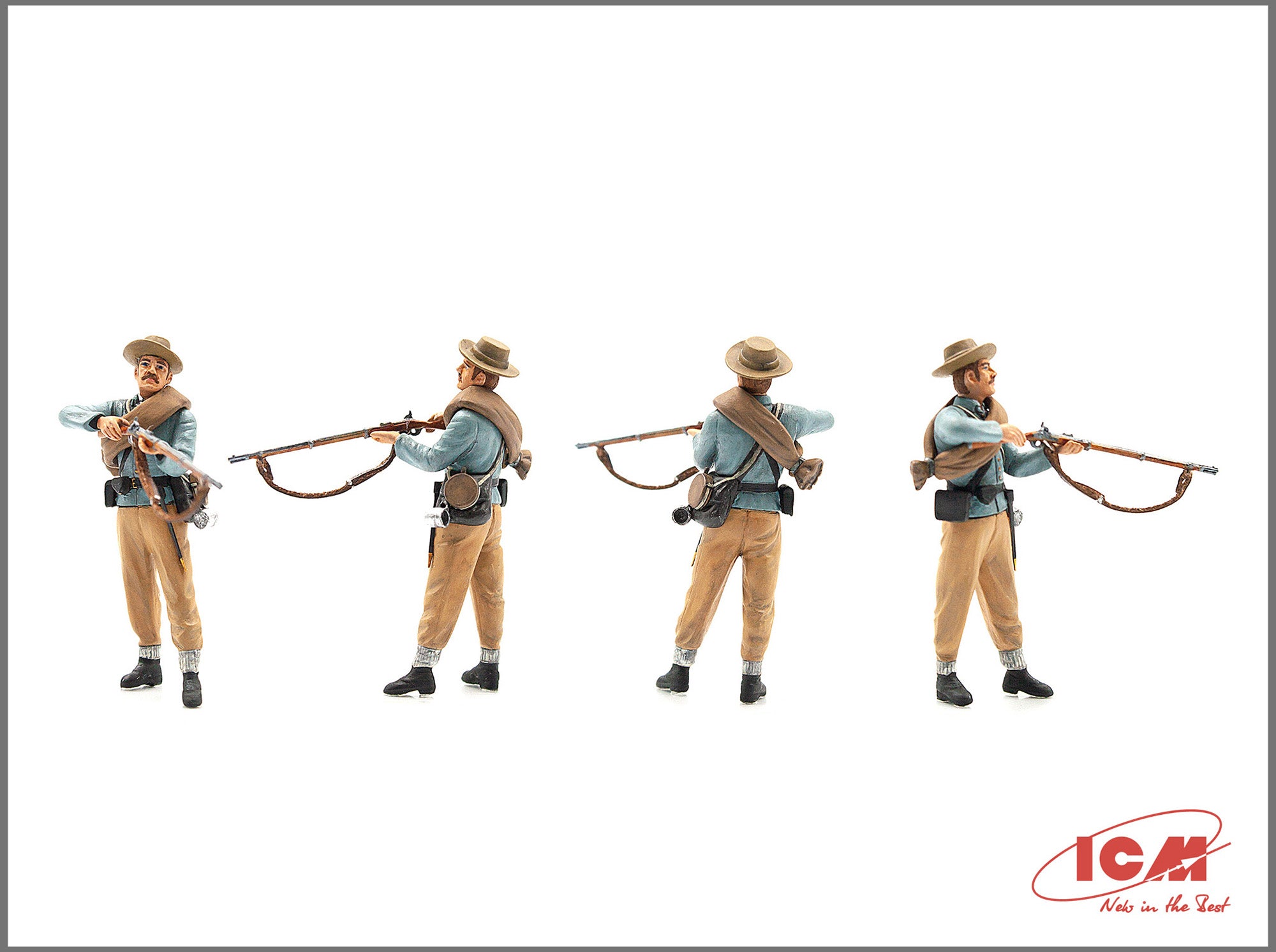 ICM 35021 Scale model kit 1:35 American Civil War Confederate Infantry 4 figures