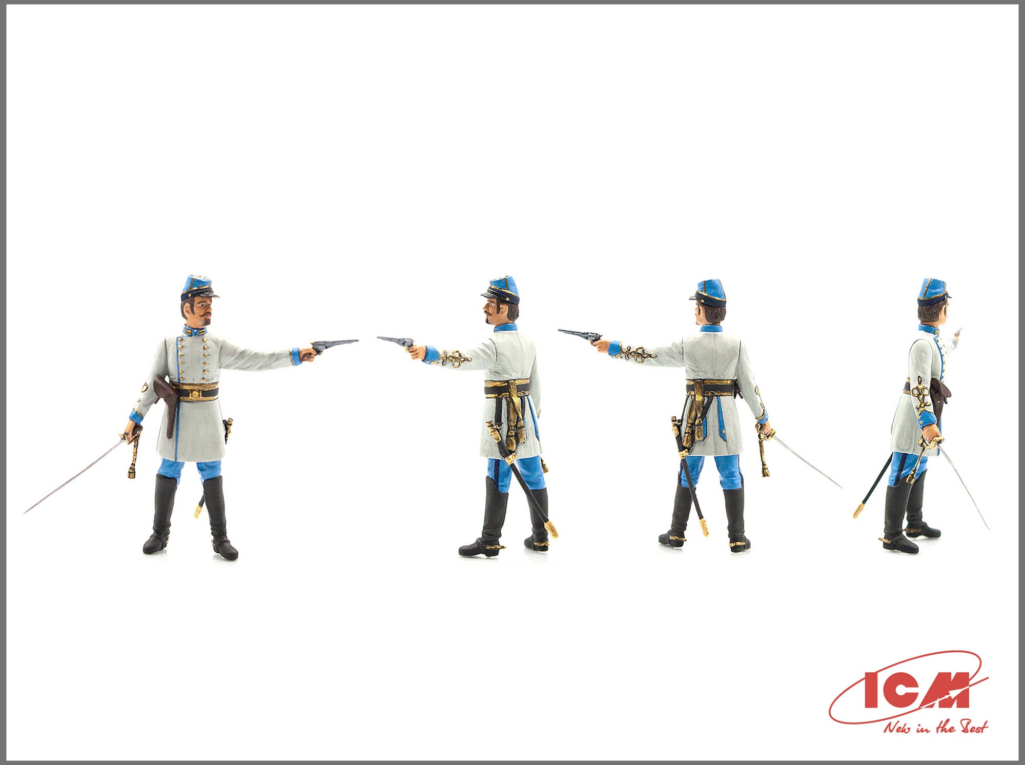 ICM 35021 Scale model kit 1:35 American Civil War Confederate Infantry 4 figures