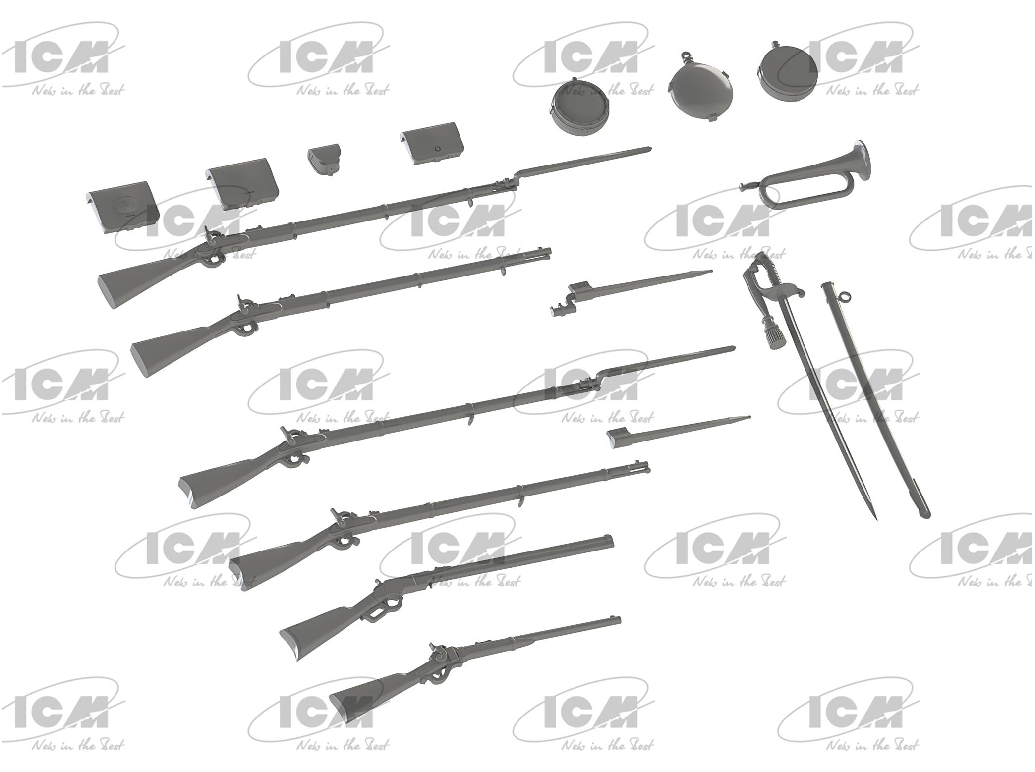 ICM 35022 plastic kits models Scale figures 1:35 Arms and equipment US Civil War