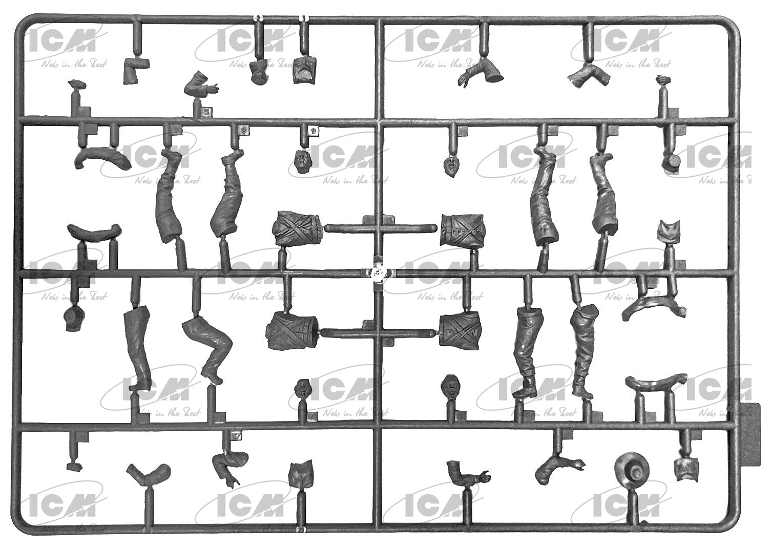 ICM 35024 Plastic model kit 1:35 American Civil War Confederate Infantry. Set #2