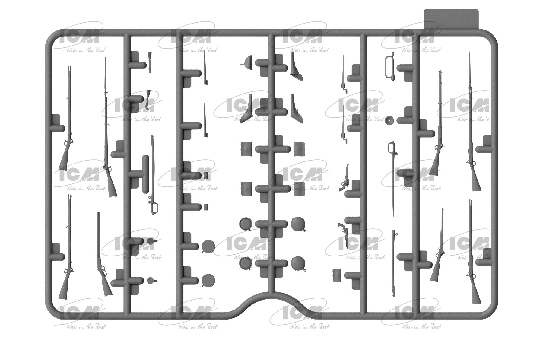 ICM 35024 Plastic model kit 1:35 American Civil War Confederate Infantry. Set #2