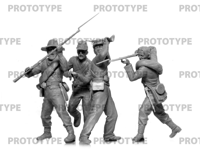 ICM 35024 Plastic model kit 1:35 American Civil War Confederate Infantry. Set #2