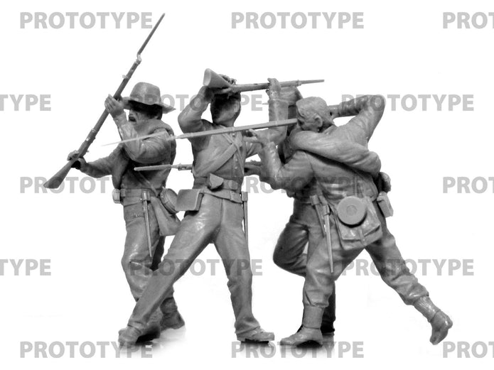ICM 35024 Plastic model kit 1:35 American Civil War Confederate Infantry. Set #2