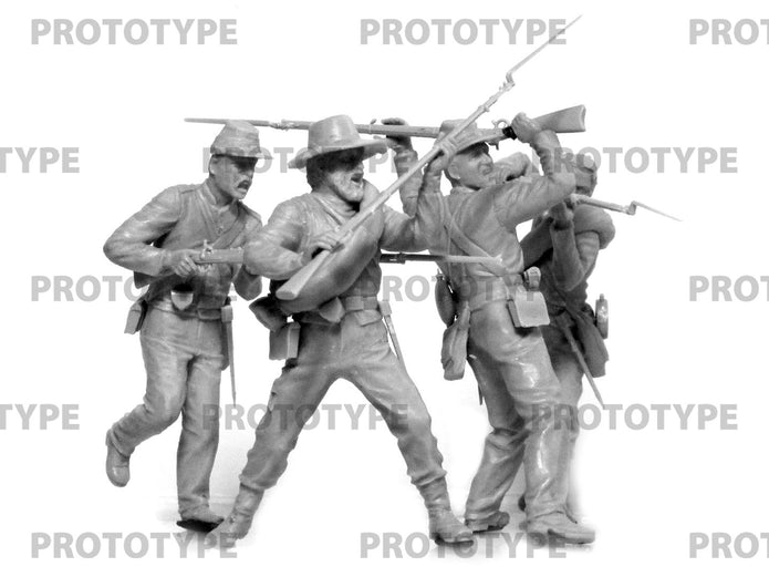 ICM 35024 Plastic model kit 1:35 American Civil War Confederate Infantry. Set #2