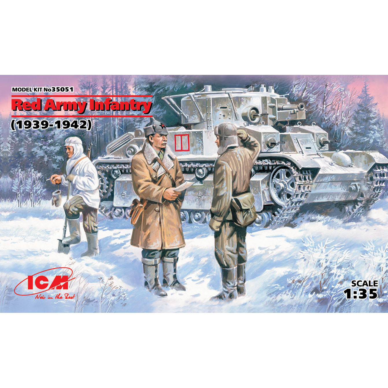 ICM 35051 Plastic model kit Scale 1:35 RKKA Infantry, 1939-1942 - kit modelling