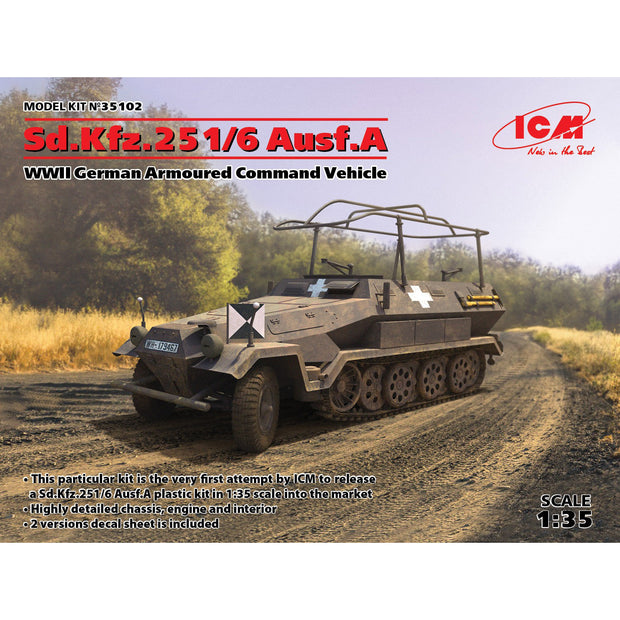 ICM 35102 Scale model kit 1:35 Sd.Kfz.251/6 Ausf.A, WWII German Armoured Command