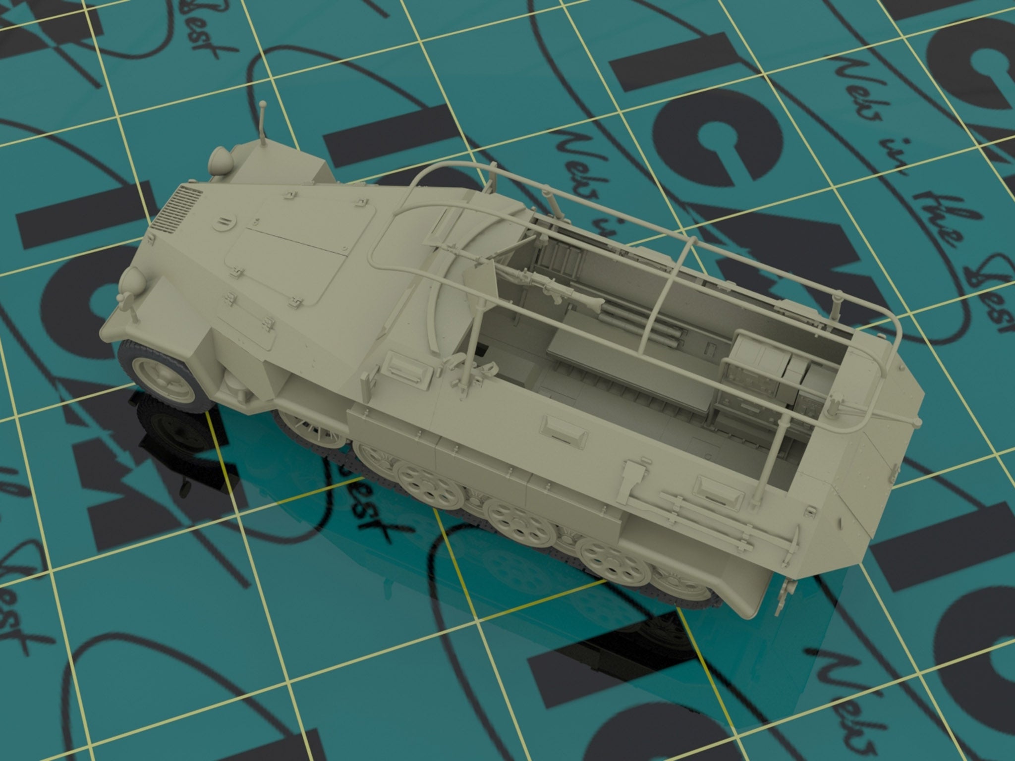 ICM 35104 Plastic model 1:35 Sd.Kfz.251/6 Ausf.A (with crew) model plastic kits