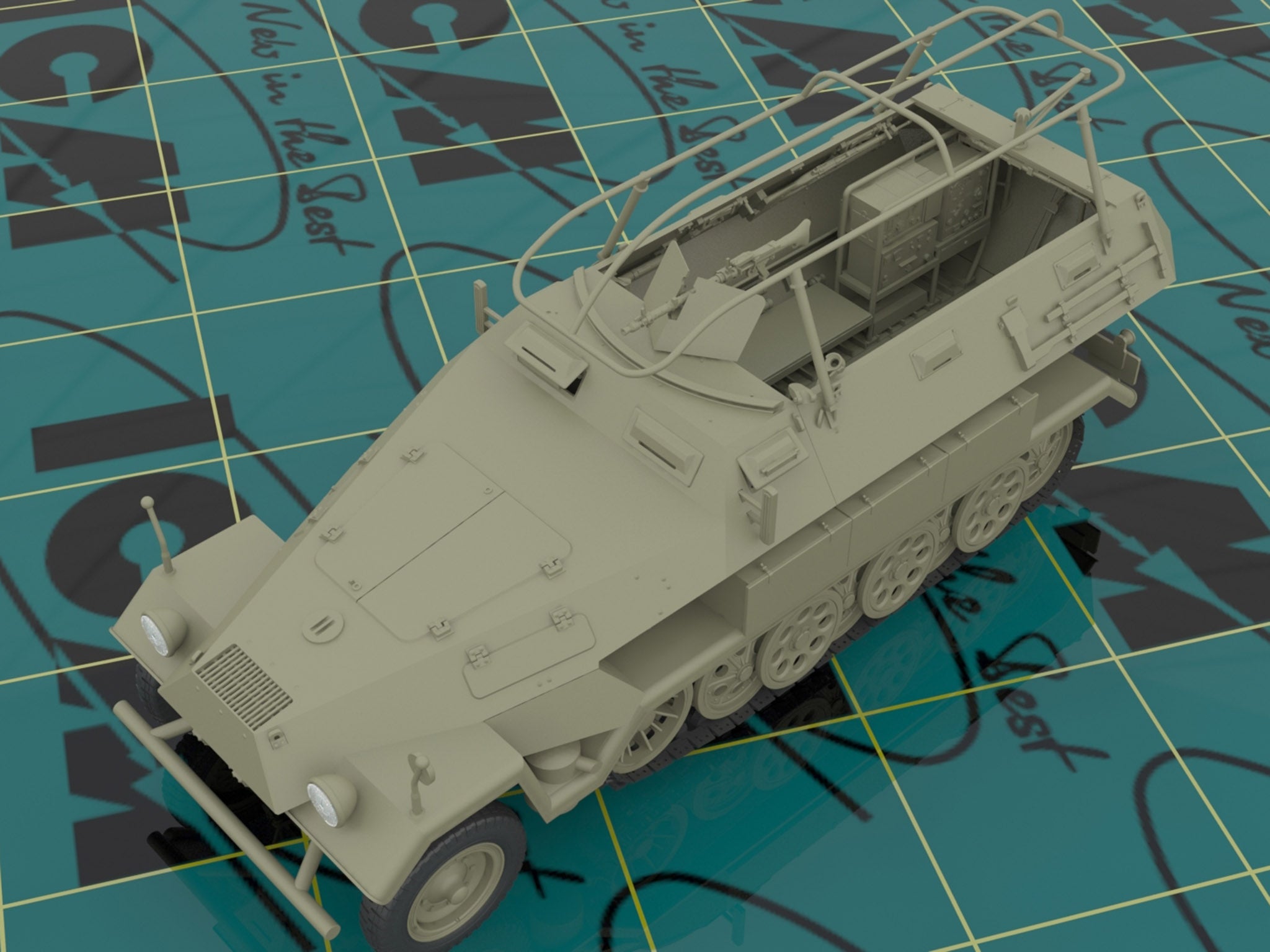 ICM 35104 Plastic model 1:35 Sd.Kfz.251/6 Ausf.A (with crew) model plastic kits