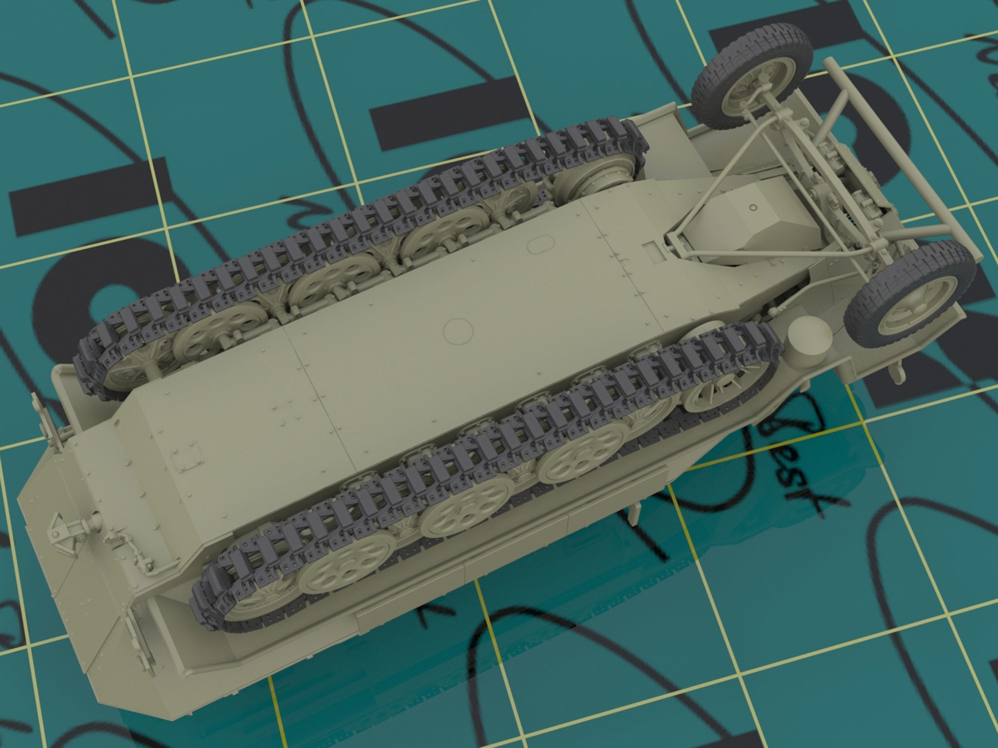 ICM 35104 Plastic model 1:35 Sd.Kfz.251/6 Ausf.A (with crew) model plastic kits