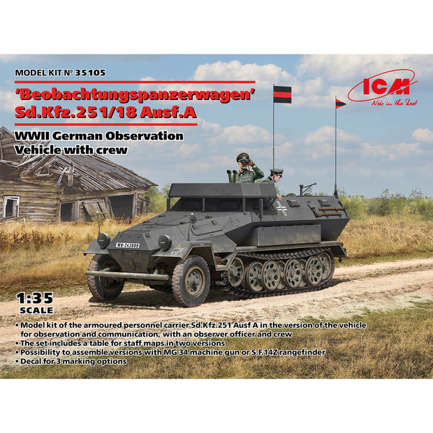 ICM 35105 Beobachtungspanzerwagen Scale 1:35 WWII Observation Vehicle with crew