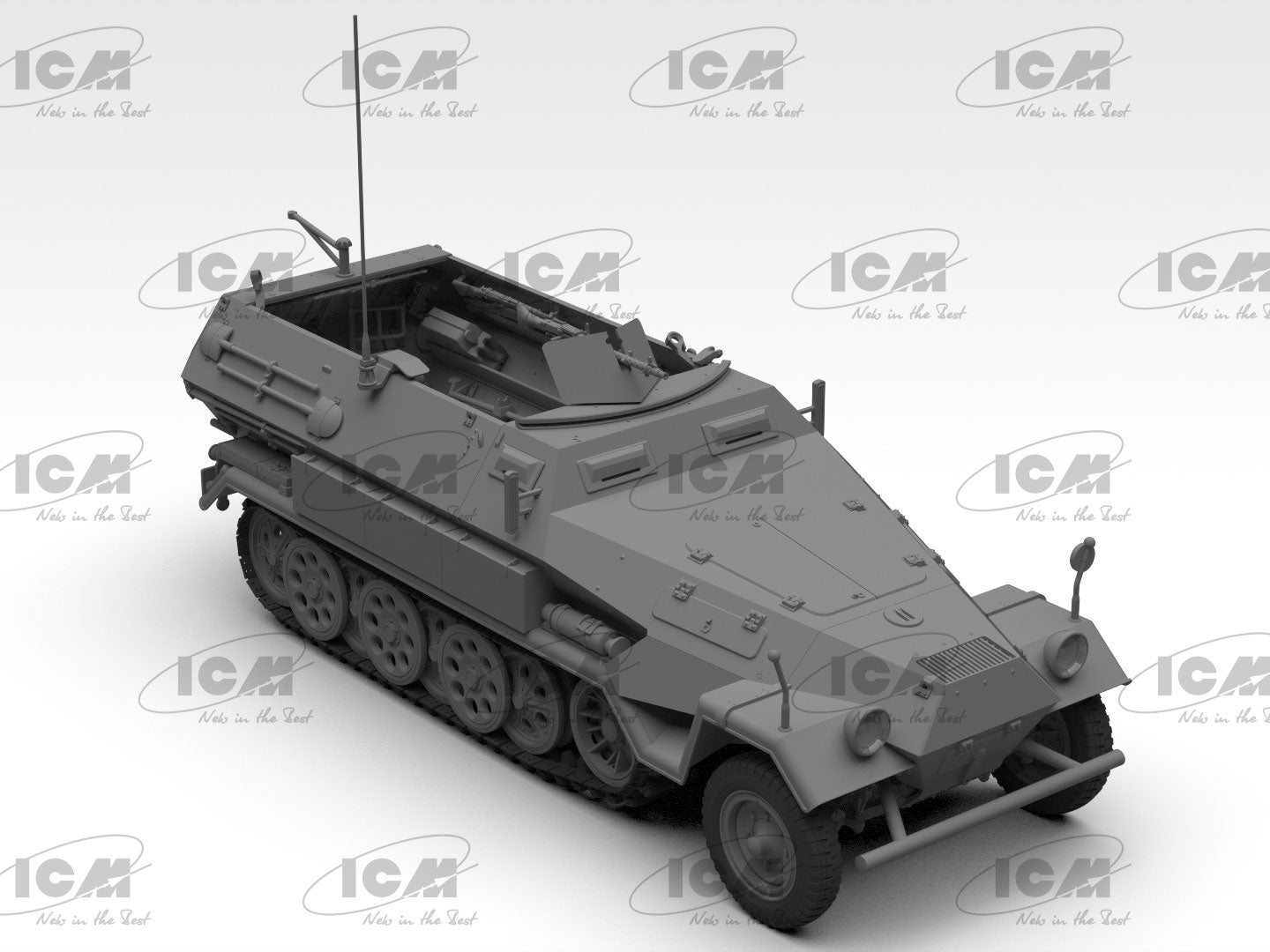 Sd.Kfz.251/1 Ausf.B Scale 1:35 ICM35106 Plastic Model Armored vehicle Kit