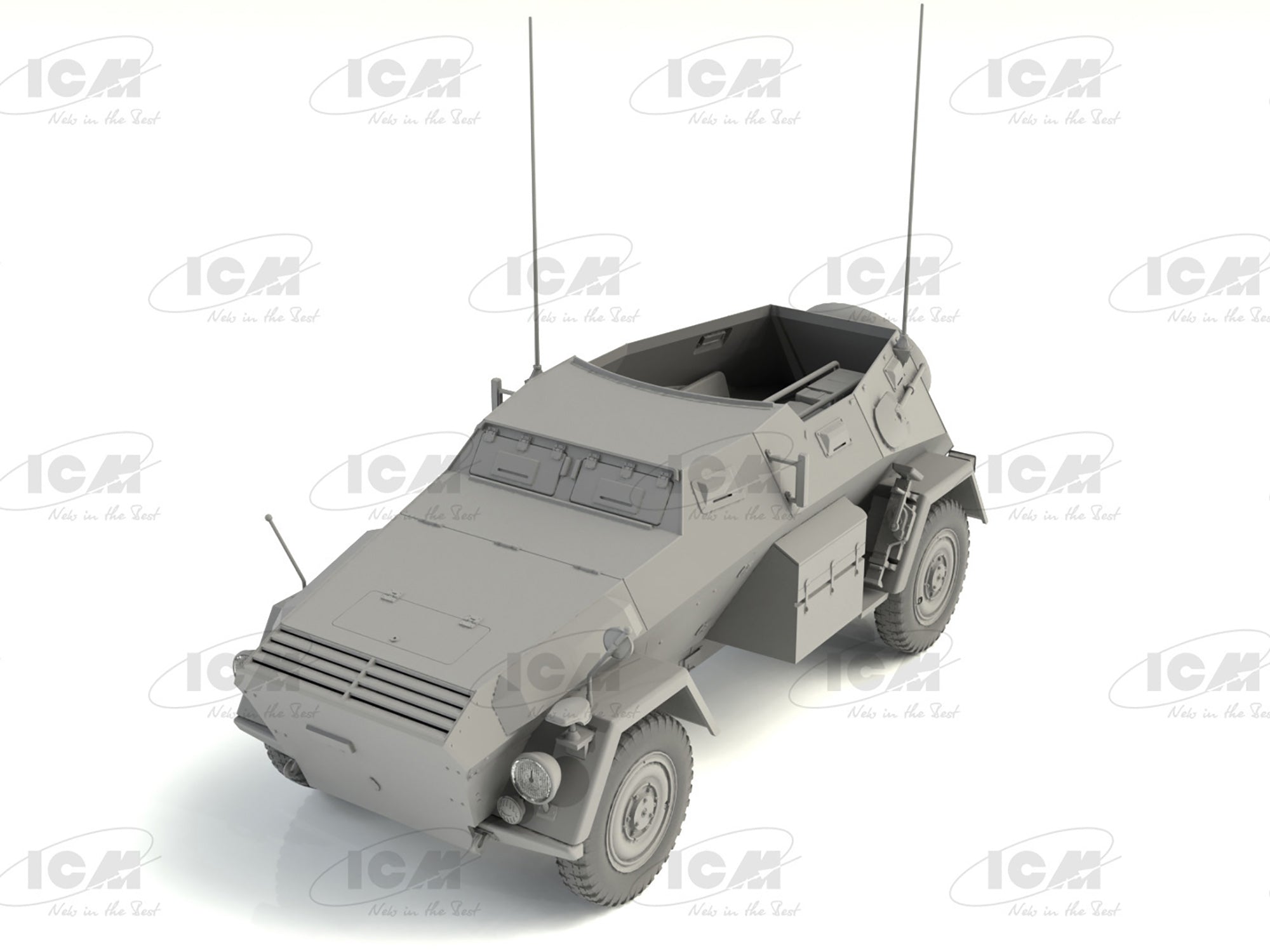 ICM 35110 Scale model kit 1:35 Sd.Kfz 247 Ausf.B German Command Armoured Vehicle