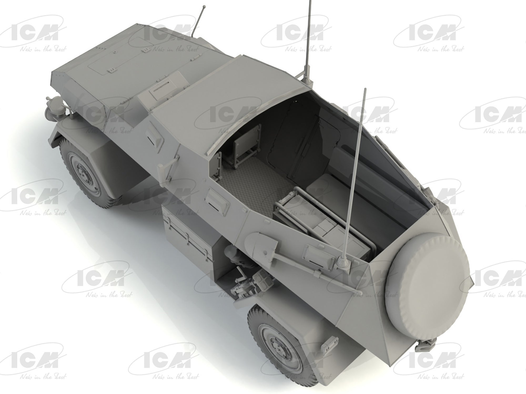 ICM 35110 Scale model kit 1:35 Sd.Kfz 247 Ausf.B German Command Armoured Vehicle