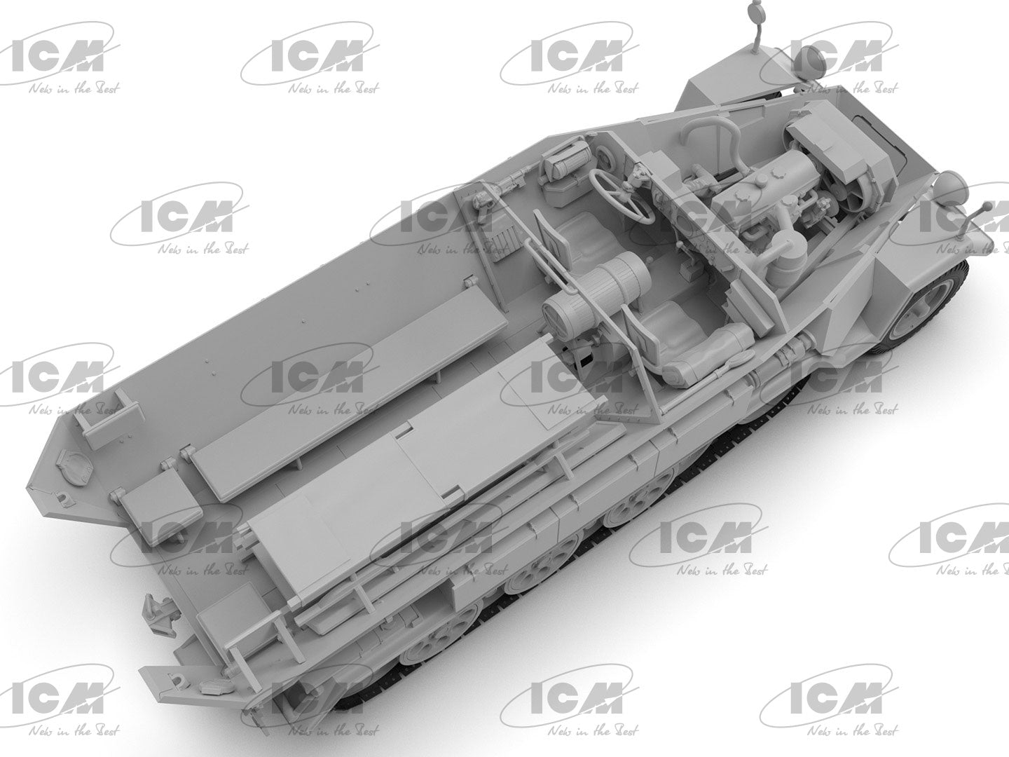 Sd.Kfz.251/8 Ausf.A ‘Krankenpanzerwagen’ WWII German Ambulance 1:35 ICM 35113
