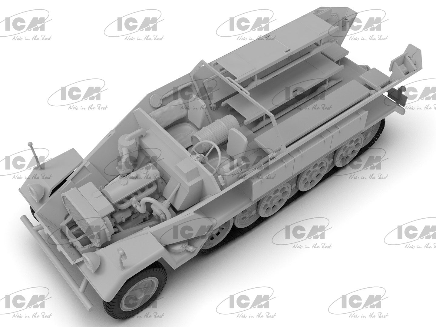 Sd.Kfz.251/8 Ausf.A ‘Krankenpanzerwagen’ WWII German Ambulance 1:35 ICM 35113