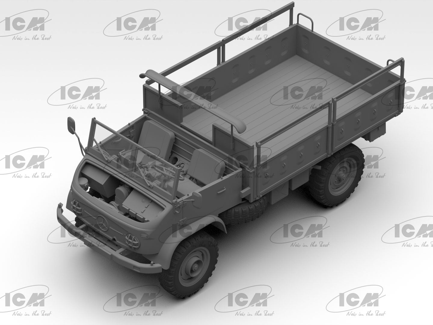 ICM 35135 Plastic model kit car Scale 1:35 Unimog S, German Military Truck