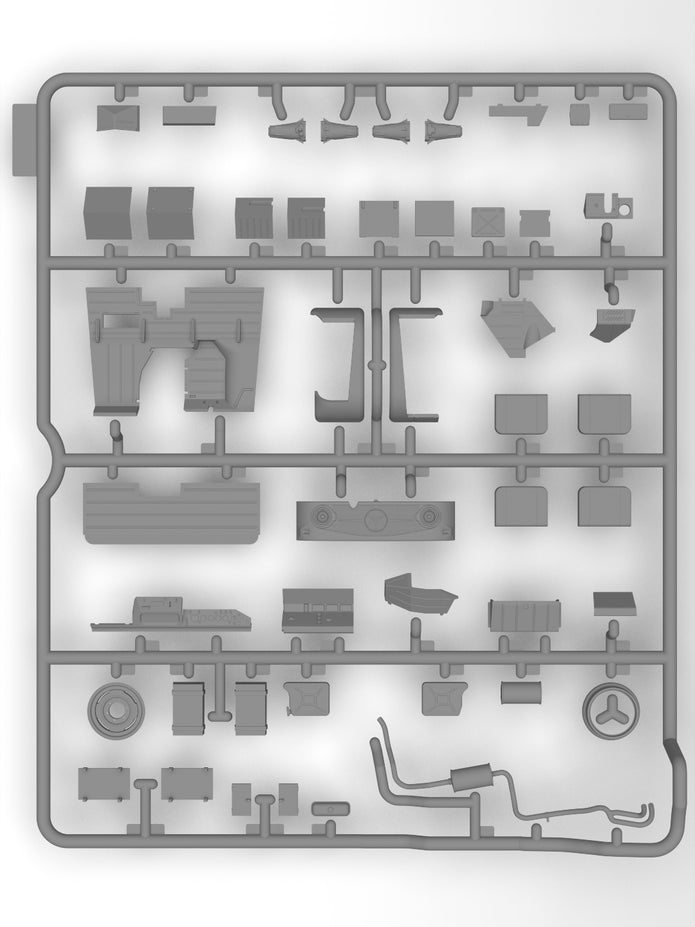 ICM 35136 Plastic model truck Scale 1:35 Unimog S 404 with box body kits models