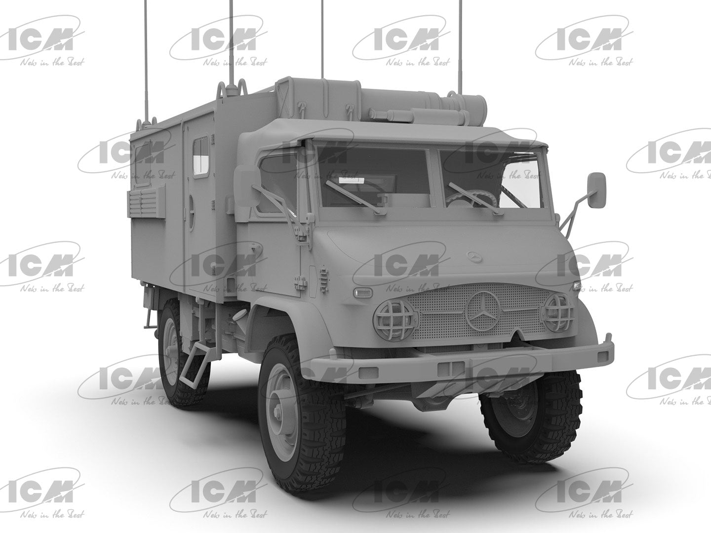 ICM 35137 Scale 1:35 Unimog S 404 German Military Radio Truck Plastic model kit