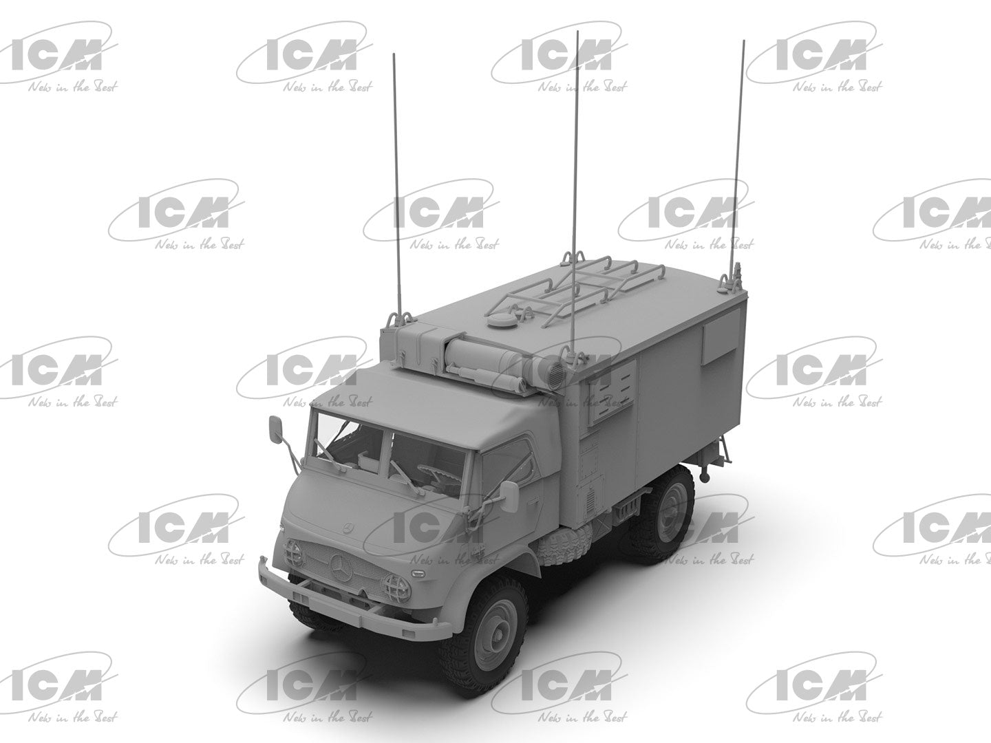 ICM 35137 Scale 1:35 Unimog S 404 German Military Radio Truck Plastic model kit