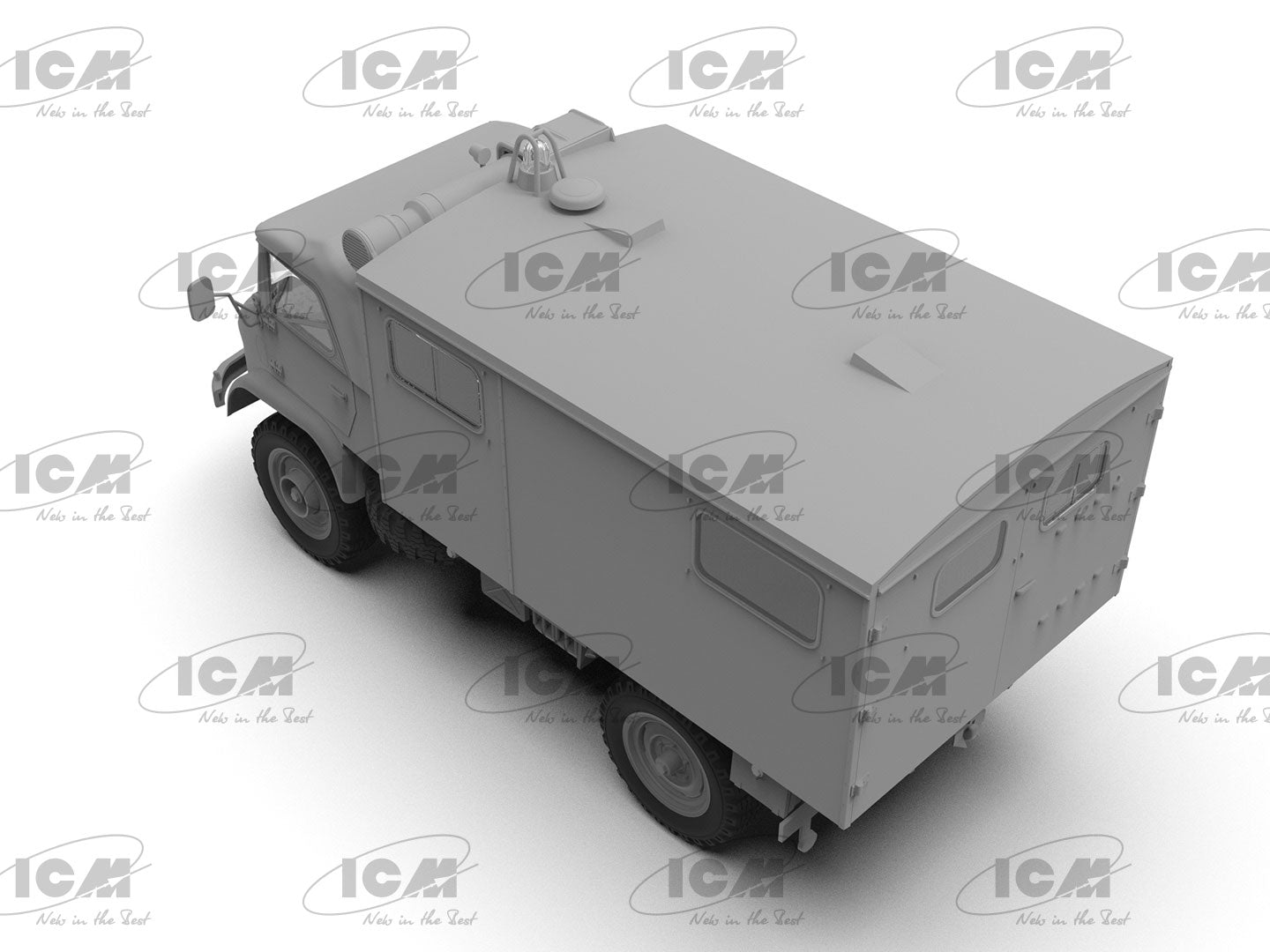 ICM 35138 Scale models car kit 1:35 Unimog S 404 German Military Ambulance