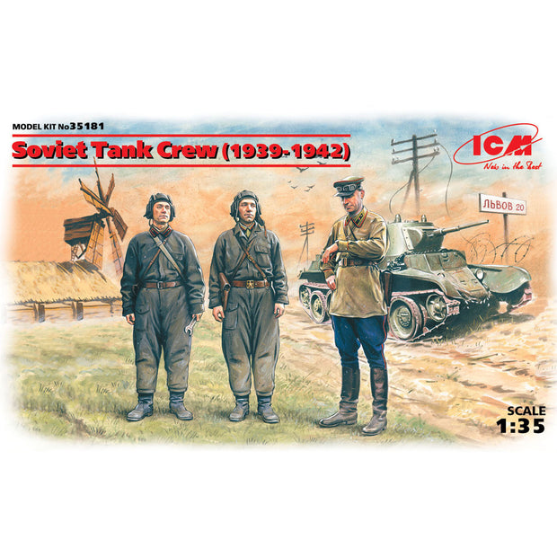 ICM 35181 Plastic model kit Scale figures 1:35 Soviet tank crew, 1939-1942