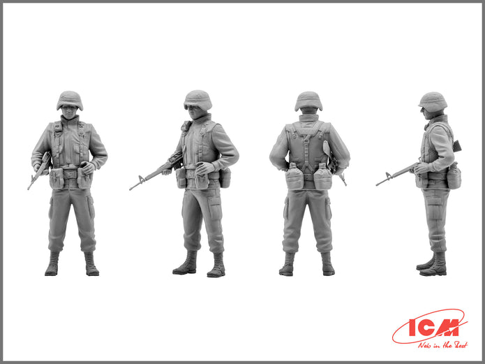 US Elite Forces in Iraq
4 figures – 4 soldiers Scale 1:35 ICM35201 Plastic Model Figures Kit