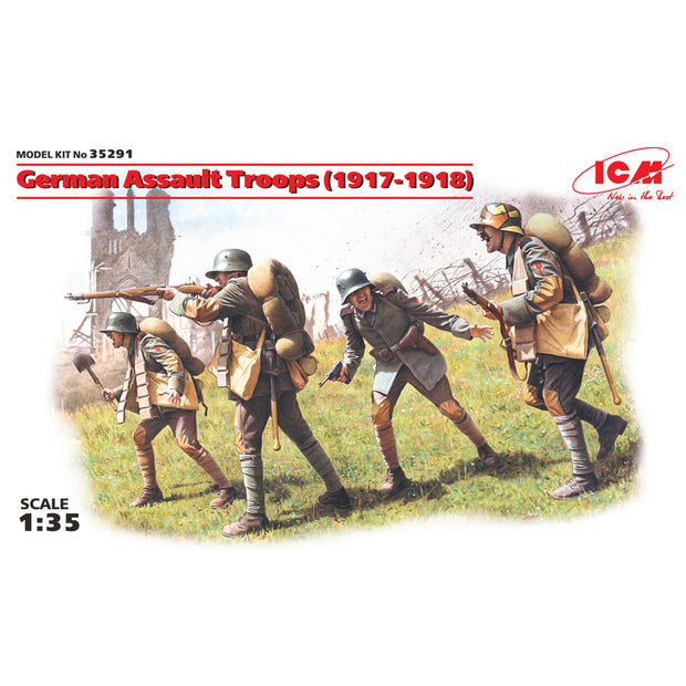 ICM 35291 Plastic model kit Scale figures 1:35 German Assault Troops, 1917-1918