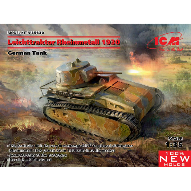 ICM35330 Plastic model German Tank kit Scale 1:35 Leichttraktor Rheinmetall 1930