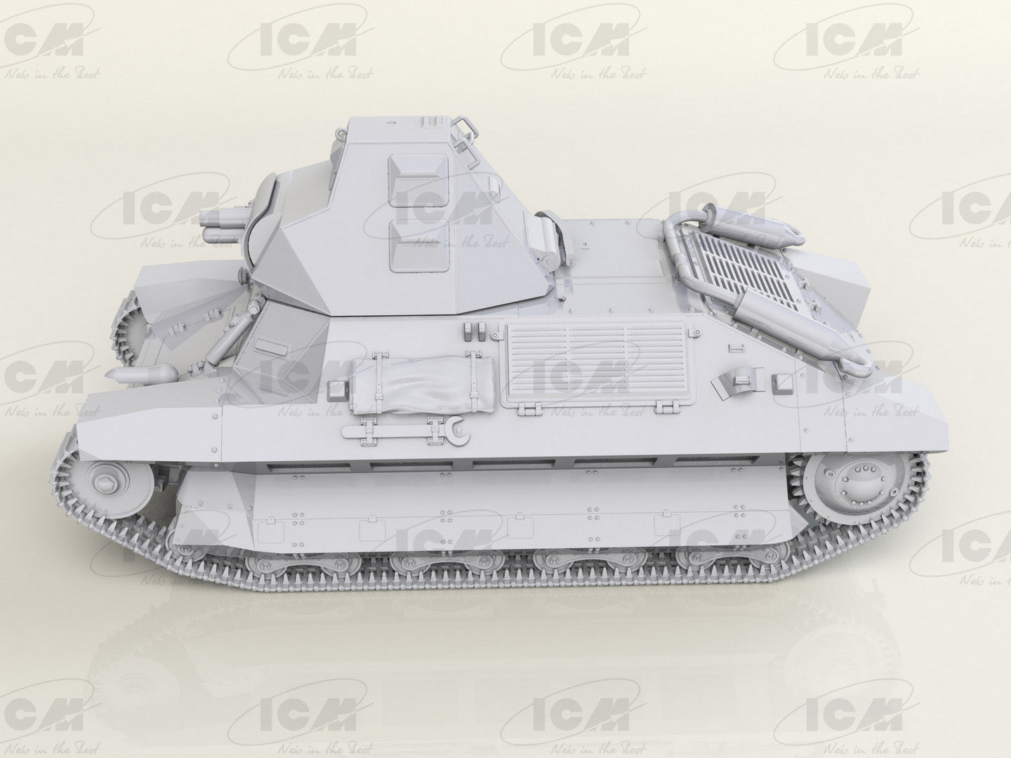 ICM 35338 Plastic model Tank kit 1:35 FCM 36 with French Tank Crew kits model