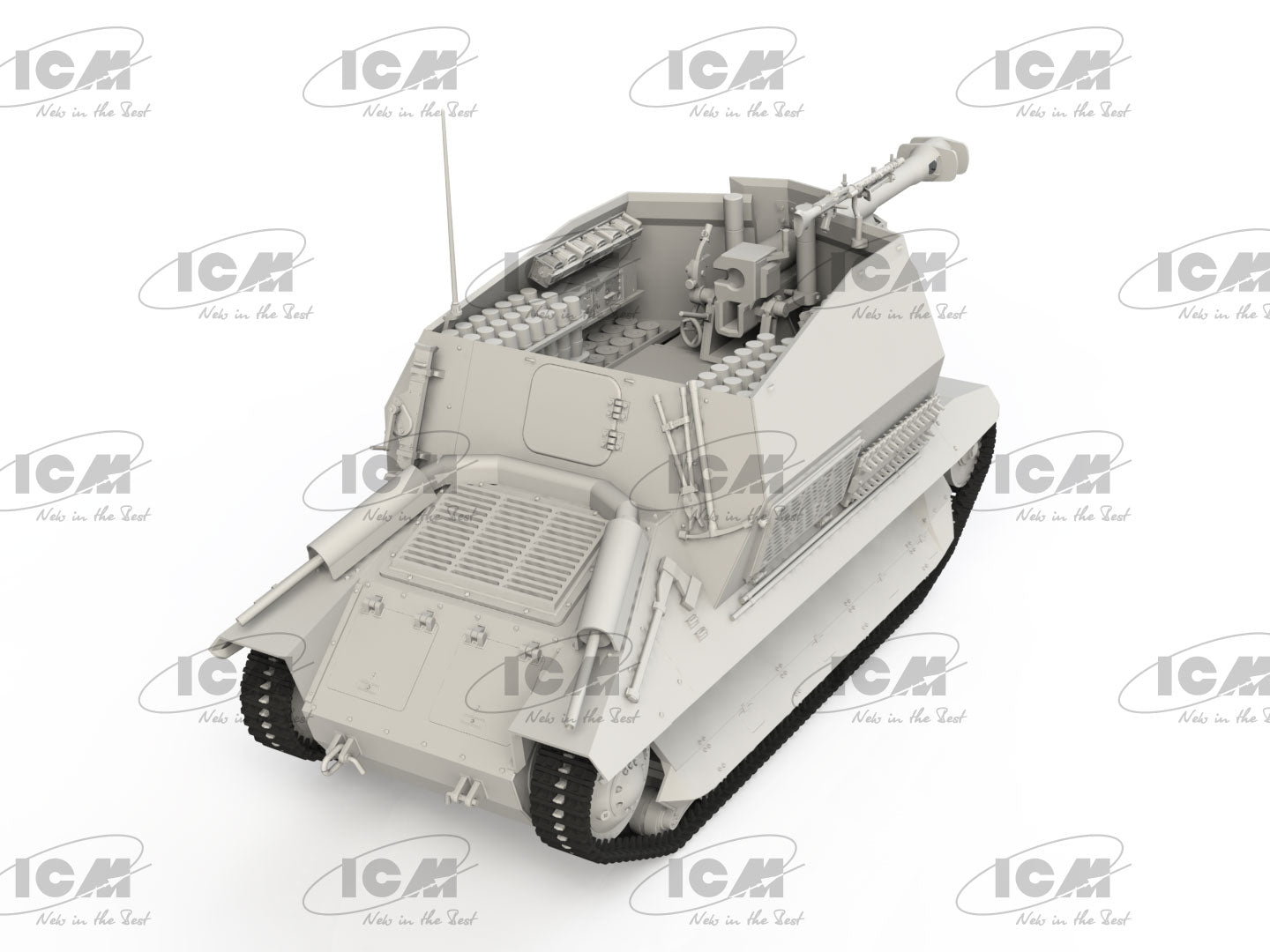 ICM 35340 model kit 1:35 WWII German howitzer, 10.5cm leFH auf Geschutzwagen