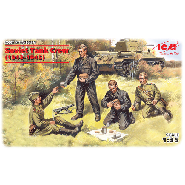 ICM 35351 Plastic model kit Scale figures 1:35 Soviet tank crew, 1943-1945