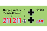 Bergepanther with Pz.Kpfw.IV Turret Plastic Model Kit Tank Scale 1:35 ICM 35360