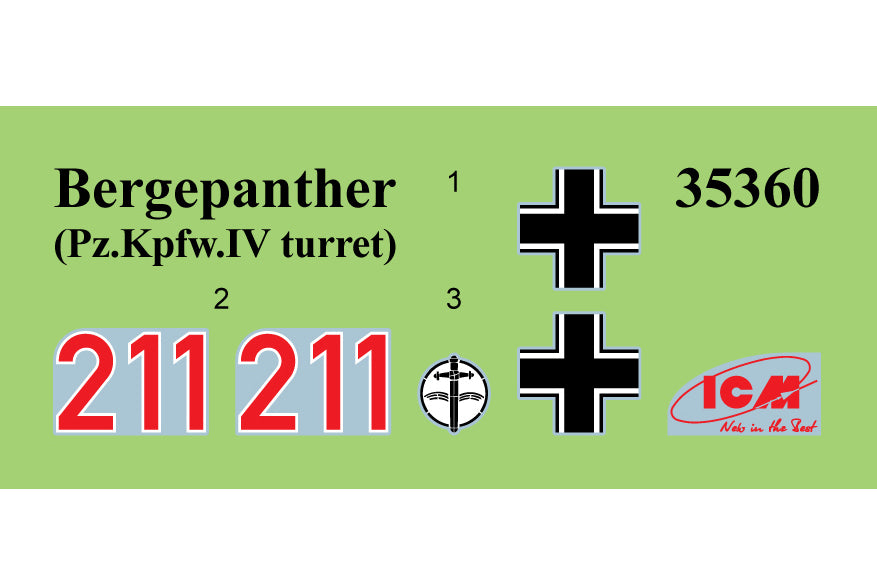 Bergepanther with Pz.Kpfw.IV Turret Plastic Model Kit Tank Scale 1:35 ICM 35360