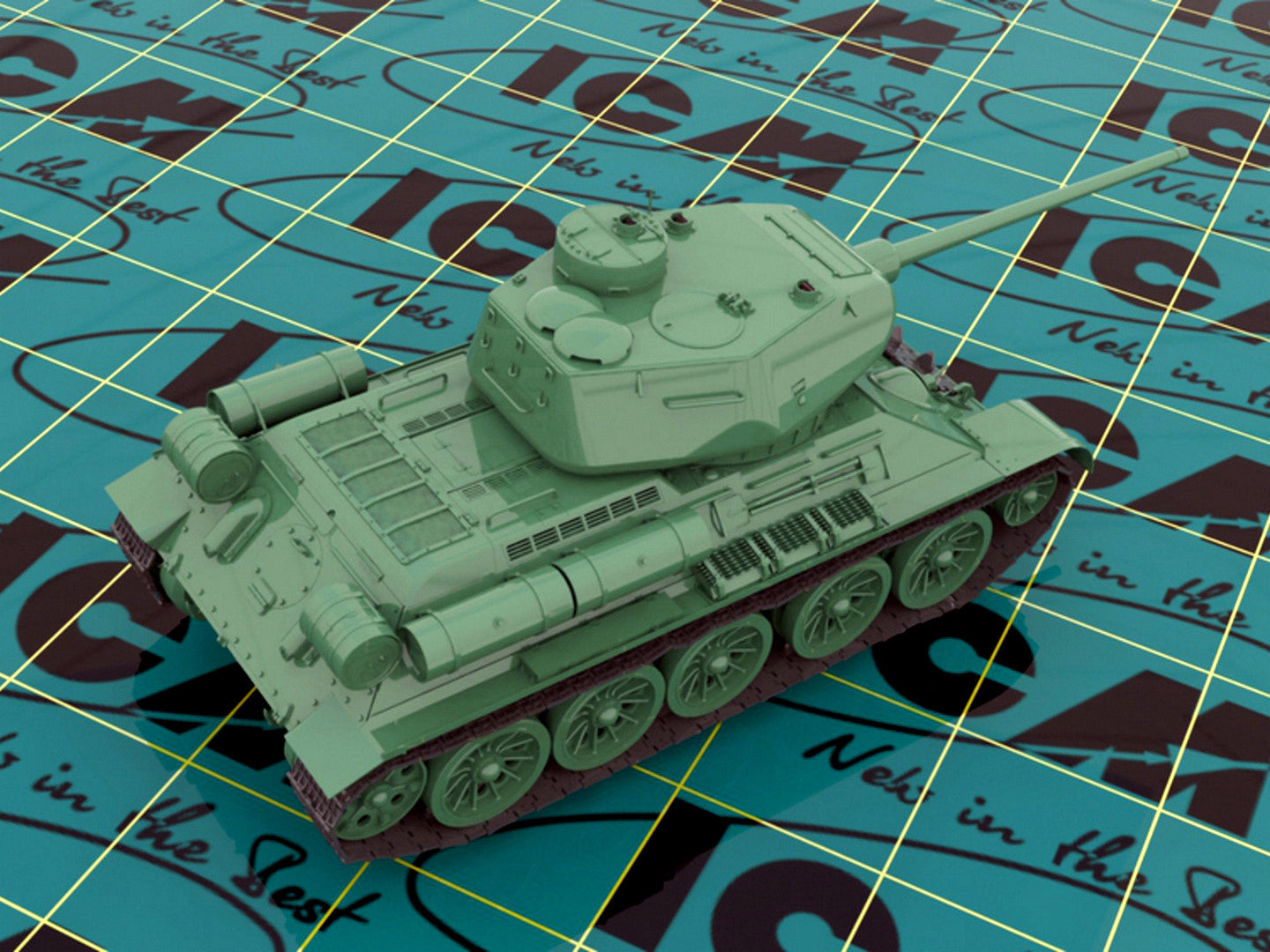 ICM 35367 Plastic model Tank kit Scale 1:35 Т-34-85, WWII Soviet Medium Tank