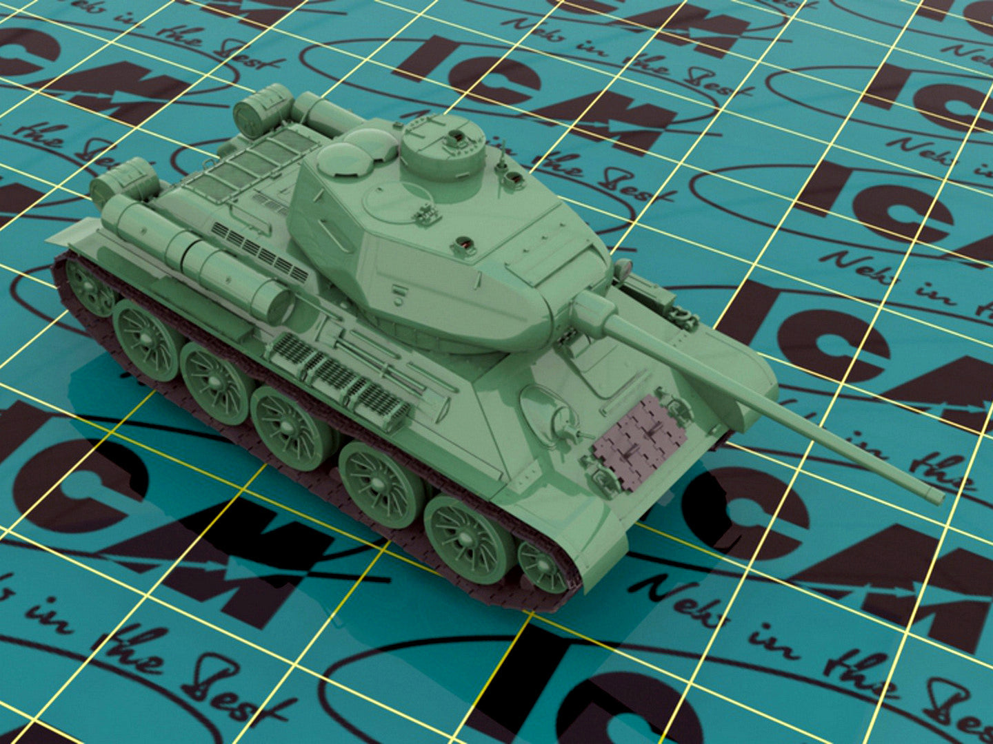 ICM 35367 Plastic model Tank kit Scale 1:35 Т-34-85, WWII Soviet Medium Tank
