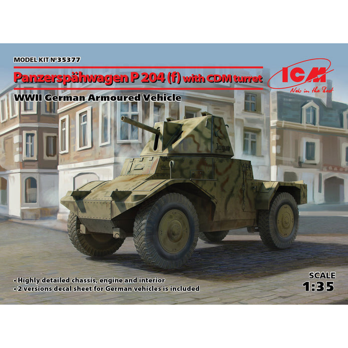 ICM 35377 Plastic model kit 1:35 Panzerspähwagen P204 (f) CDM turret WWII German