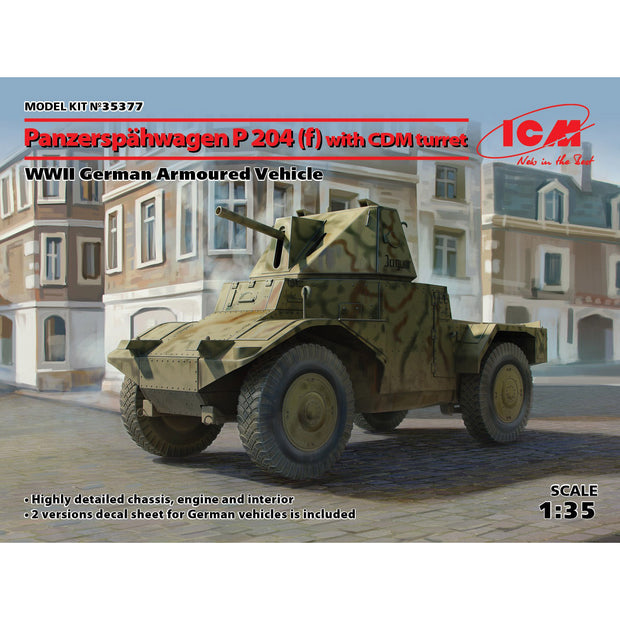 ICM 35377 Plastic model kit 1:35 Panzerspähwagen P204 (f) CDM turret WWII German