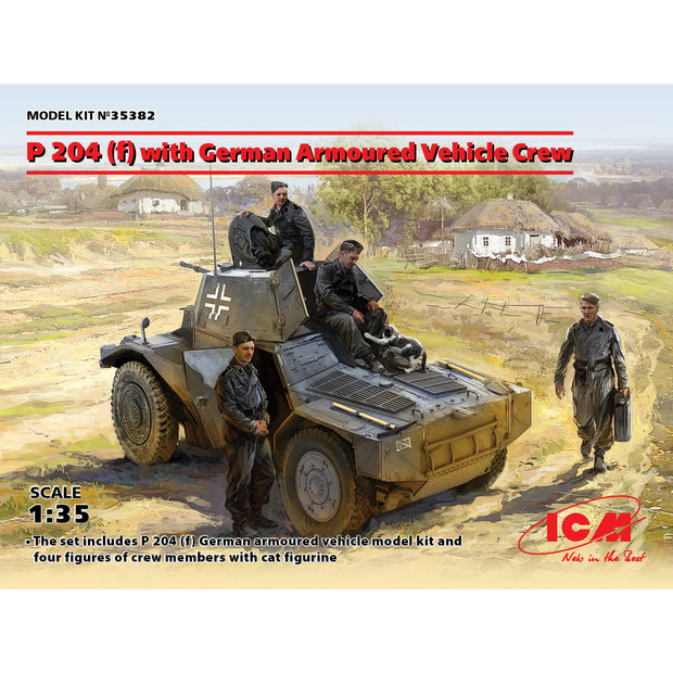 ICM 35382 Plastic model kit Scale 1:35 P 204(f) with German armored vehicle crew