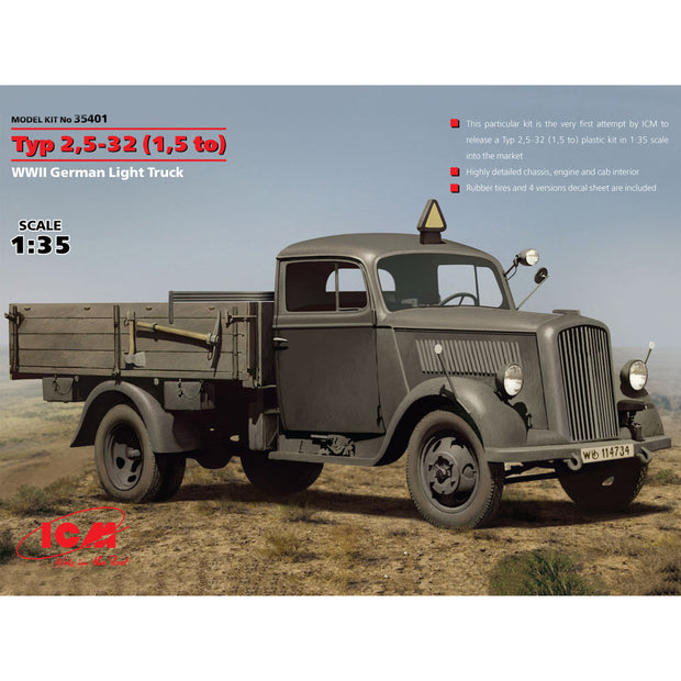 ICM 35401 Plastic model kit 1:35 Typ 2,5-32 (1,5 ton) WWII German light truck