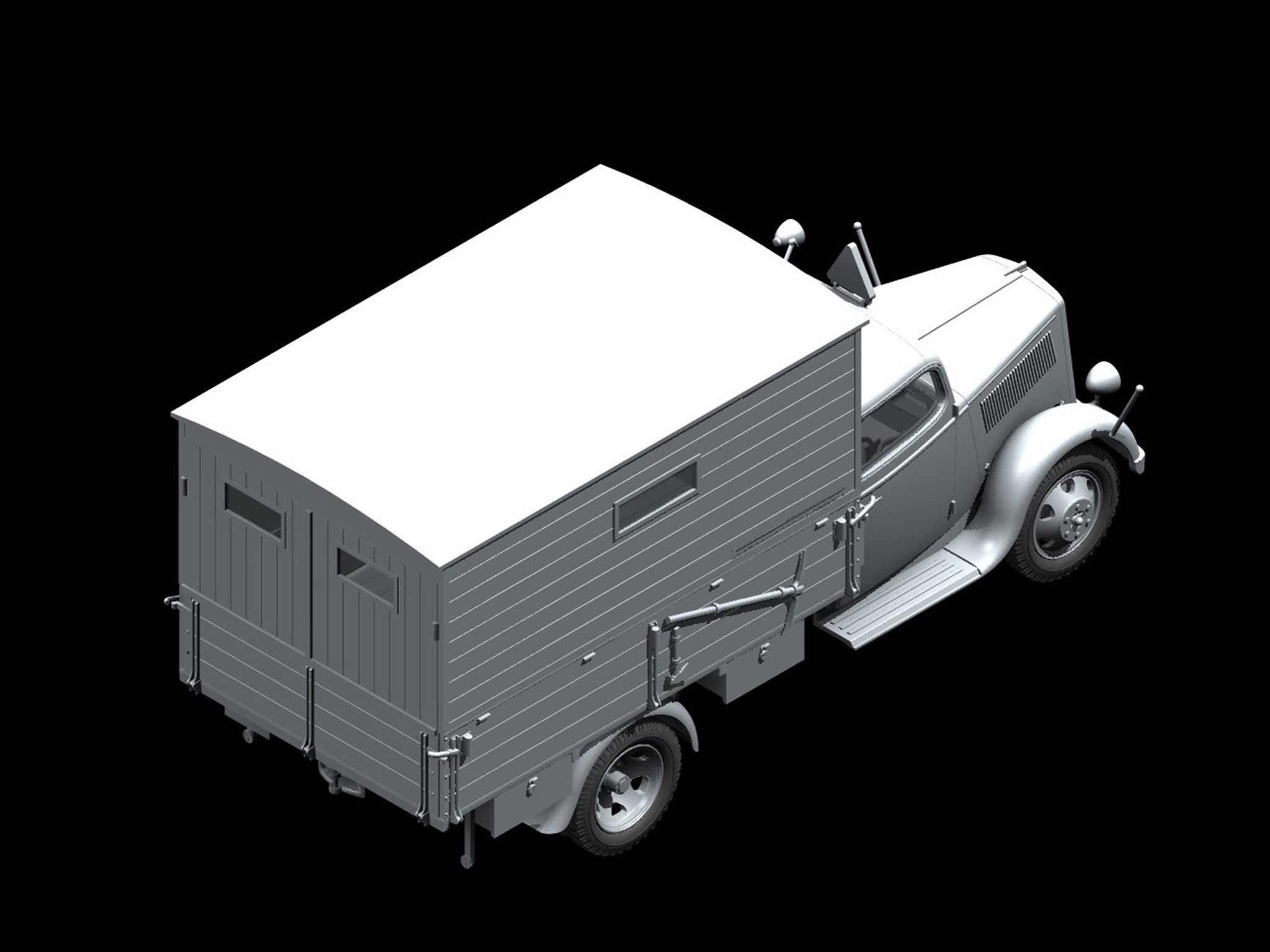 ICM 35402 Plastic model kit Scale 1:35 Typ 2,5-32 shelter, WWII German ambulance