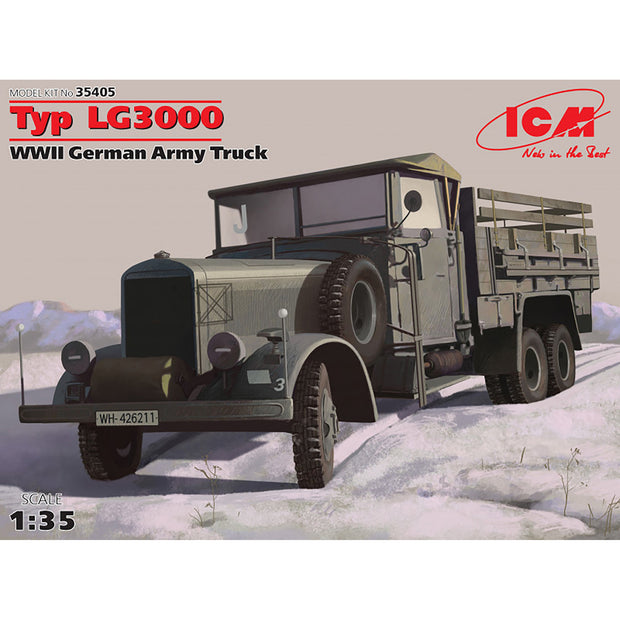 ICM 35405 Plastic car kit models Scale 1:35 Typ LG3000, WWII German Army truck