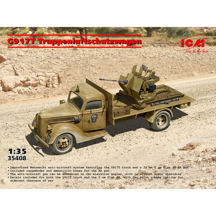 G917T Truppenluftschutzwagen Scale 1:35 ICM35408 Plastic Model Truck Kit